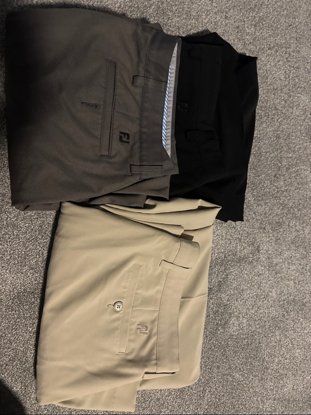 FootJoy Men's Pants Bundle - Black, Gray and Khaki. 3 pairs for $60